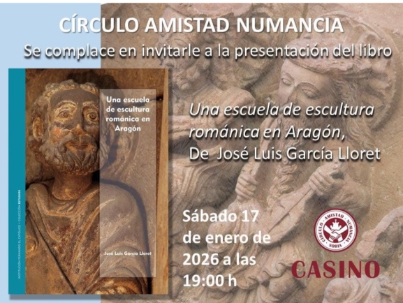 Presentación libro escultura románica Aragón Casino Soria