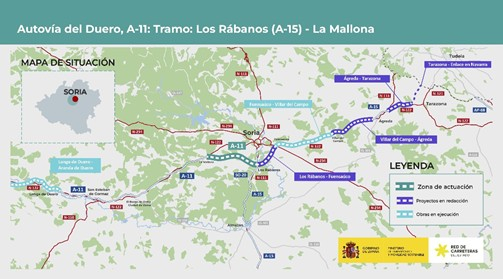 Formalizado el contrato del proyecto A-11 Los Rábanos-La Mallona