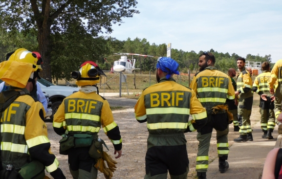 El EPRIF de Lubia forma en incendios a estudiantes de Coca