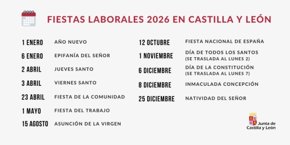 Todos los puentes de Castilla y León para 2026: Hasta 6 festivos en lunes o viernes
