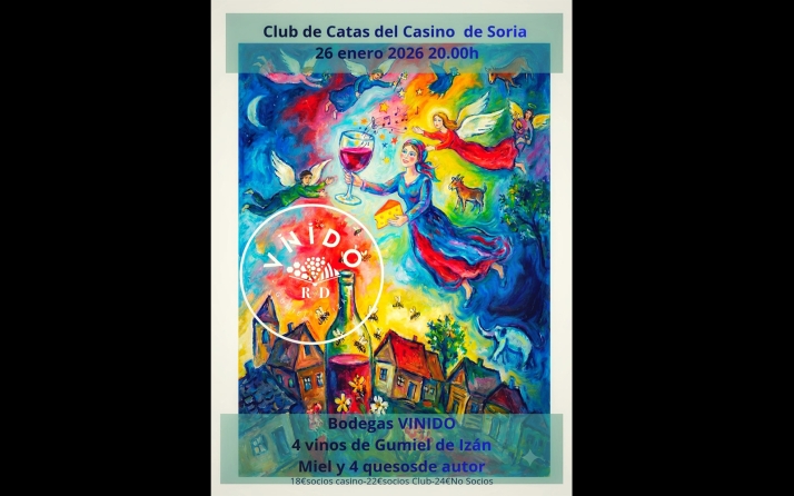 El Casino de Soria programa una cata con vinos de Gumiel de Izán y quesos de autor
