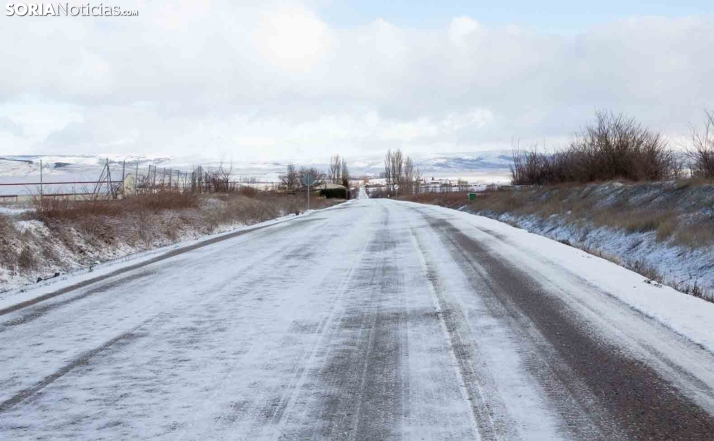 Estado de las carreteras en Soria: Precauci&oacute;n con el hielo y la nieve