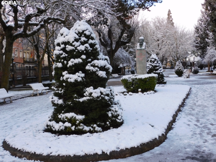 En im&aacute;genes: Estampas blancas en Soria tras el paso de la borrasca Ingrid