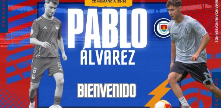 El Numancia logra la cesión de Pablo Álvarez 