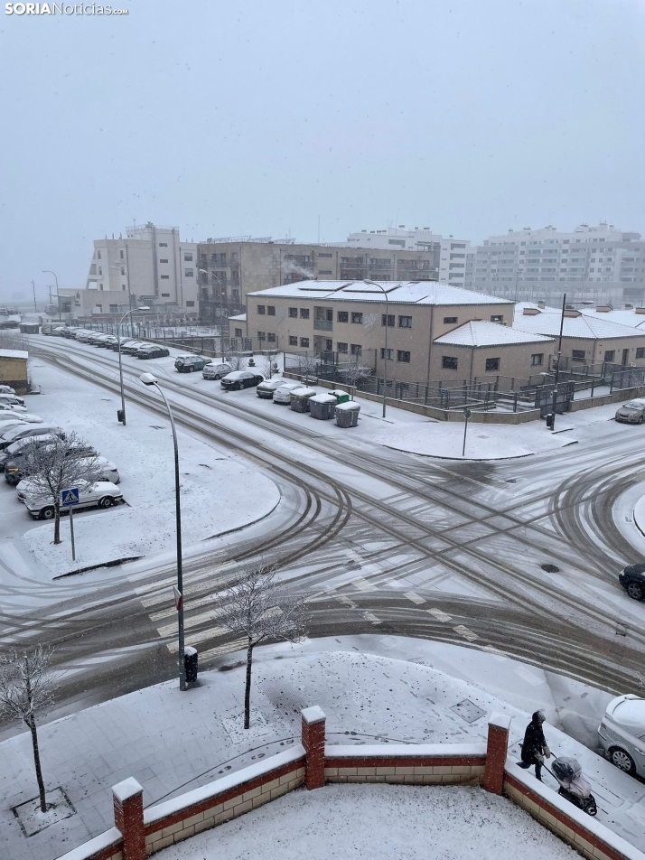 Una imagen de la nevada esta mañana de miércoles. /SN