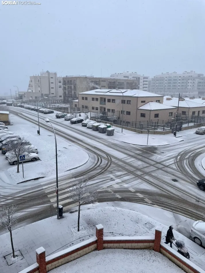 Una imagen de la nevada esta mañana de miércoles. /SN