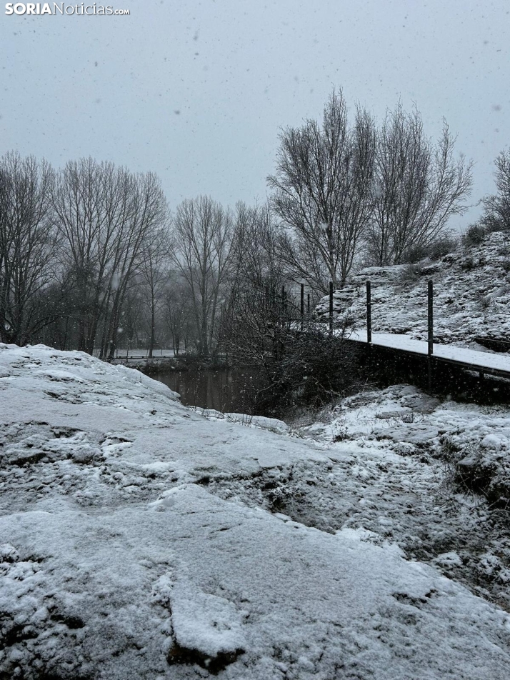 Una imagen de la nevada esta mañana de miércoles. /SN