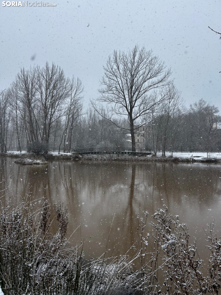 Una imagen de la nevada esta mañana de miércoles. /SN