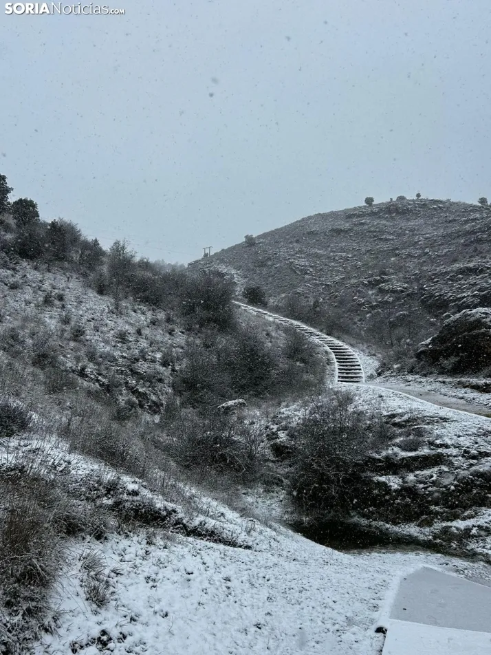 Una imagen de la nevada esta mañana de miércoles. /SN