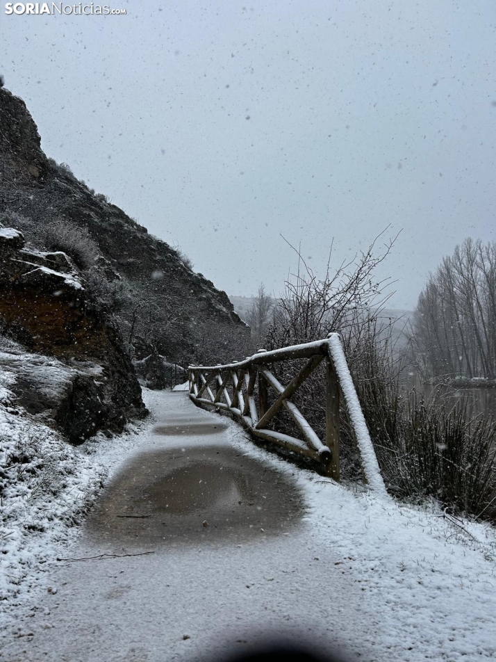 Una imagen de la nevada esta mañana de miércoles. /SN