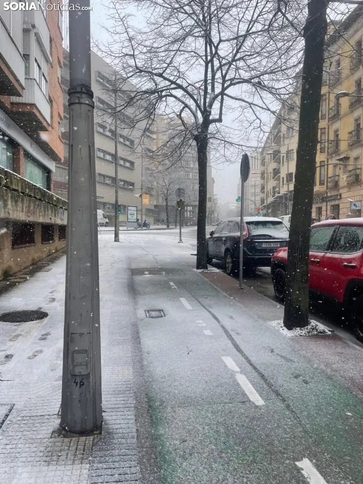 Una imagen de la nevada esta mañana de miércoles. /SN