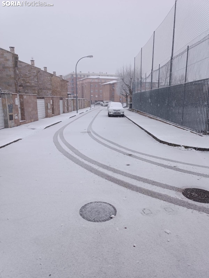 Una imagen de la nevada esta mañana de miércoles. /SN