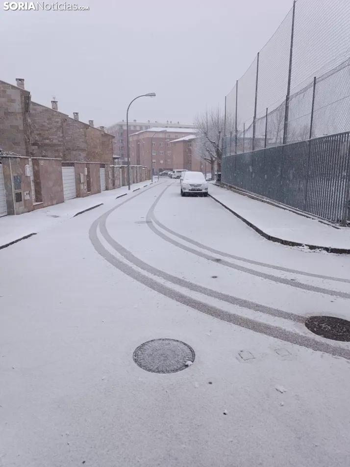 Una imagen de la nevada esta mañana de miércoles. /SN
