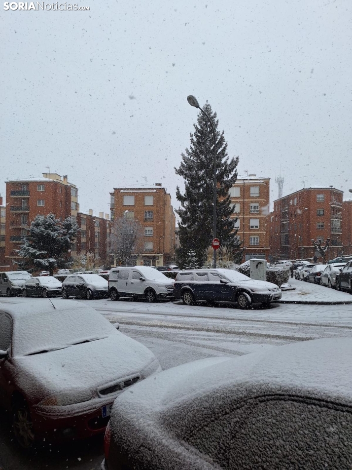 Una imagen de la nevada esta mañana de miércoles. /SN