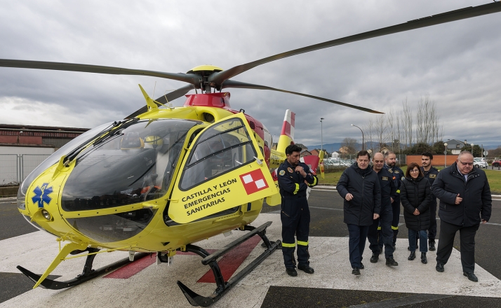 Soria estrena su helicóptero medicalizado dentro del plan regional de emergencias