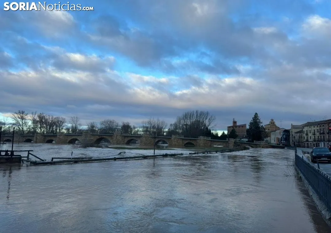 Una imagen de San Esteban de Gormaz esta mañana de sábado, 14 de febrero. /SN