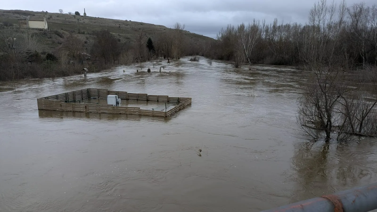 Diferencia de altura del nivel del Duero a su paso por Garray en las últimas 24 horas. SN