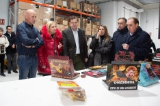 Algunas de las imágenes de la visita de Fernández Mañueco a El Beato, de El Burgo de Osma. María Ferrer