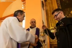 La Cofradía del Huerto presenta tres nuevas figuras históricas hechas en Sevilla para la Semana Santa soriana./ Viksar Fotografía