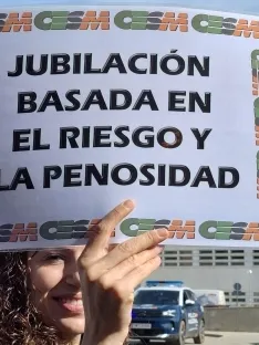 Imágenes de la protesta de batas blancas, hoy, en Soria. | I. López/ CESM