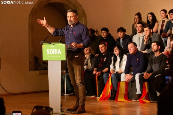 15M. Abascal carga en Soria contra el PSOE, el PP, Rufián y la inmigración ilegal: Queremos ganar las elecciones en Castilla y León