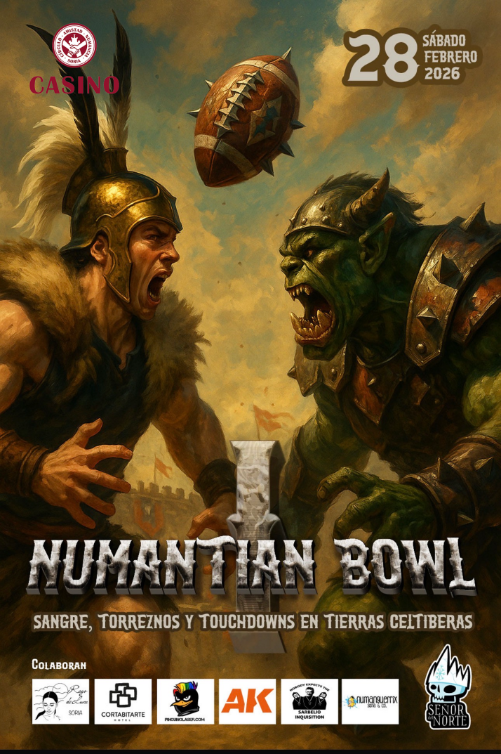 El Numantian Bowl aterriza en Soria: fantasía, fútbol, estrategia, y crujiente sabor soriano