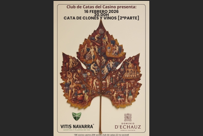 Cata de vinos de Vitis Navarra en el Casino de Soria: fecha y precios