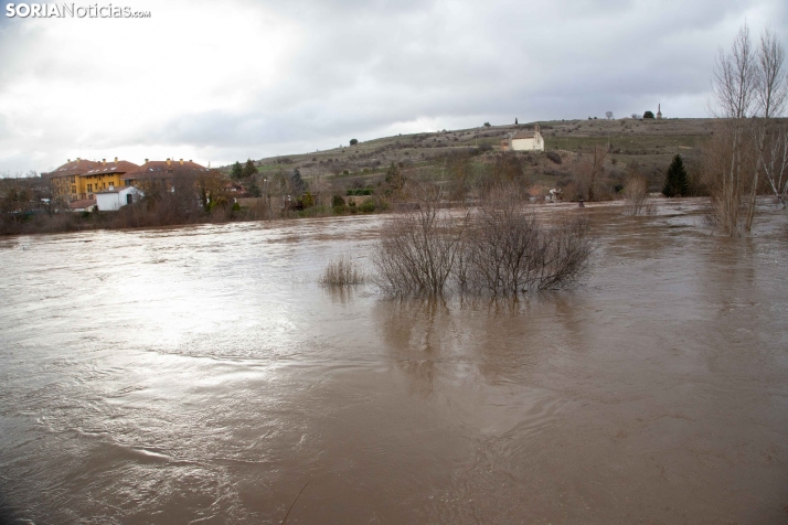Crecida del Duero 12 febrero en Soria 