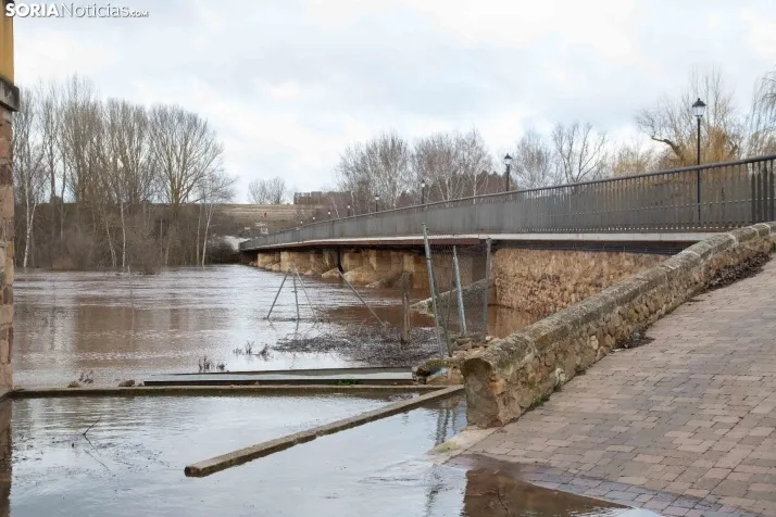 Crecida del Duero 12 febrero en Soria 
