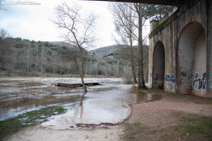 Crecida del Duero 12 febrero en Soria 