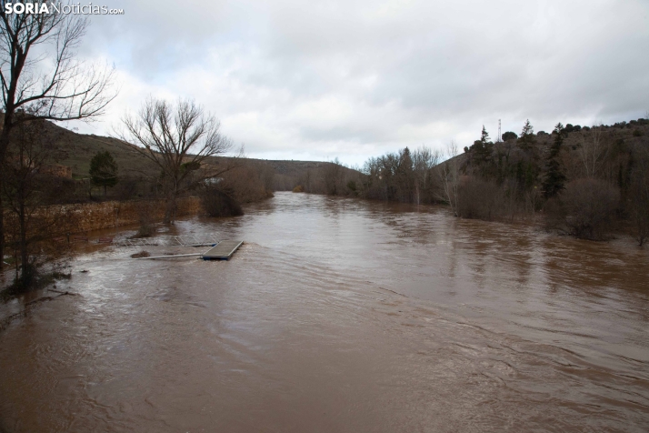 Crecida del Duero 12 febrero en Soria 
