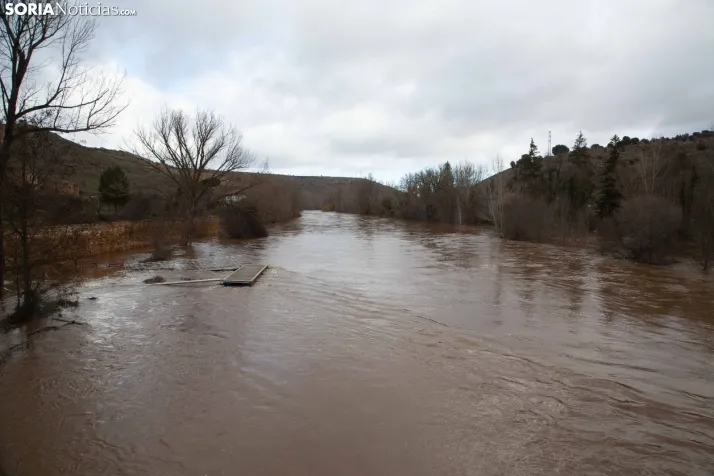 Crecida del Duero 12 febrero en Soria 
