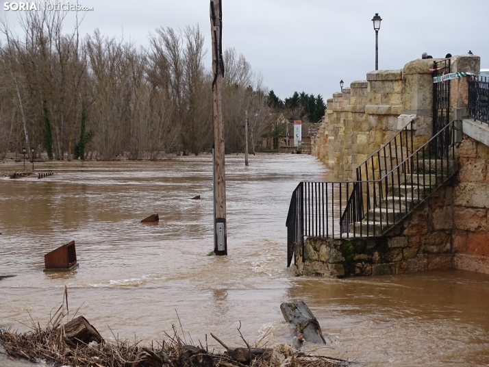 Una imagen este mediodía del entorno del Duero en San Esteban. /PC