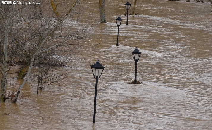 Soria mantiene nivel 2 INUNCYL y alerta por vientos fuertes