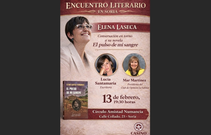 Elena Laseca presenta El pulso de mi sangre en el Casino de Soria