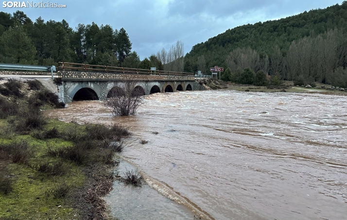 MINI GALER&Iacute;A | El agua se apodera del Ca&ntilde;&oacute;n del R&iacute;o Lobos e inunda Arganza