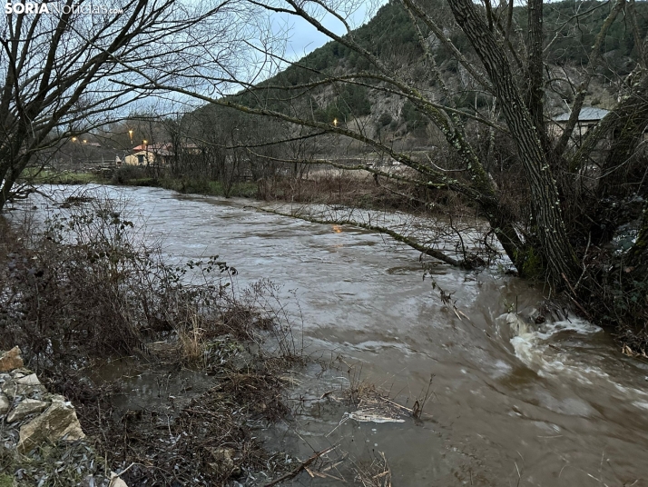 MINI GALER&Iacute;A | El agua se apodera del Ca&ntilde;&oacute;n del R&iacute;o Lobos e inunda Arganza