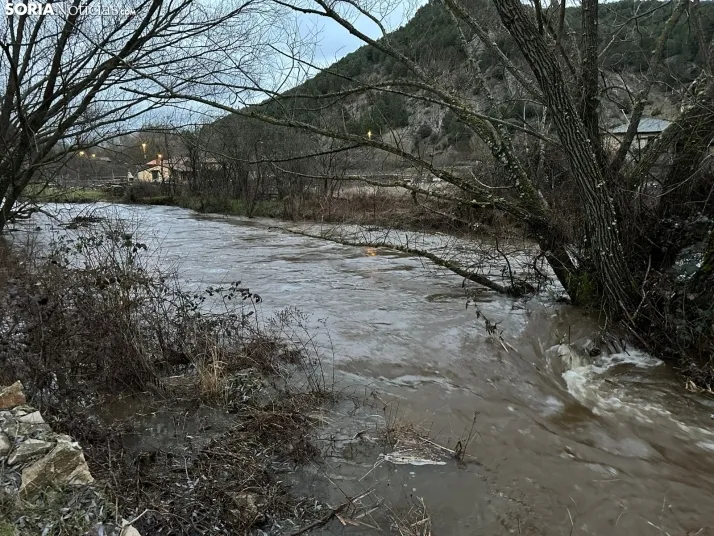 MINI GALER&Iacute;A | El agua se apodera del Ca&ntilde;&oacute;n del R&iacute;o Lobos e inunda Arganza