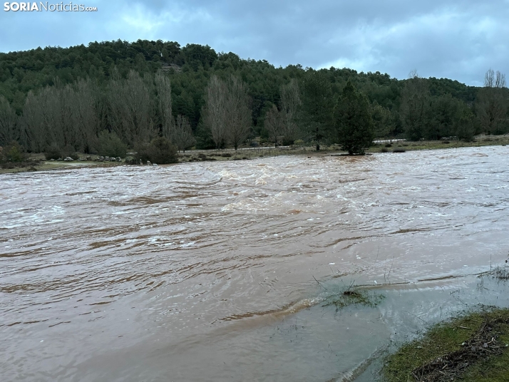 MINI GALER&Iacute;A | El agua se apodera del Ca&ntilde;&oacute;n del R&iacute;o Lobos e inunda Arganza