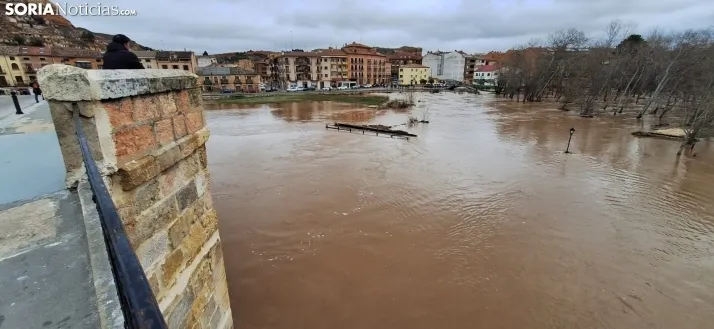 Una imagen este mediodía del entorno del Duero en San Esteban. /PC