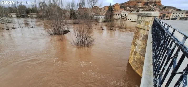 Una imagen este mediodía del entorno del Duero en San Esteban. /PC