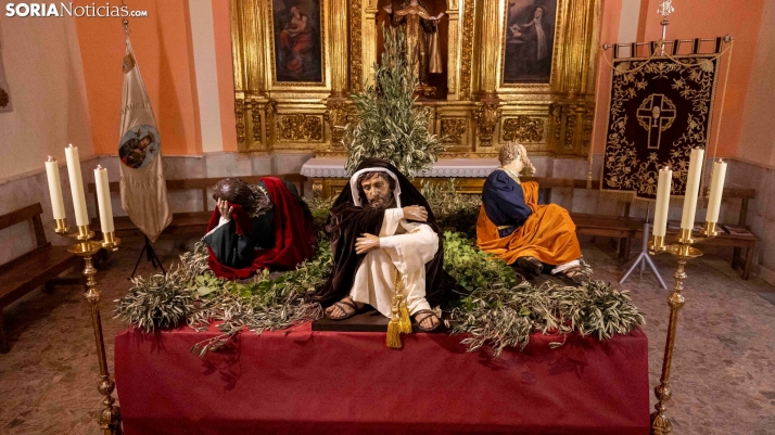 Fotos: La Cofradía del Huerto presenta tres nuevas figuras históricas hechas en Sevilla para la Semana Santa soriana