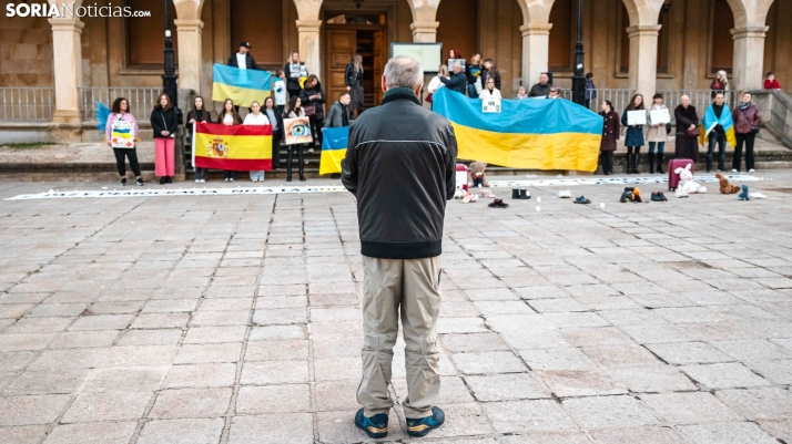 Ucrania vuelve a alzar la voz en Soria para recordar que la Guerra continúa: Mucha gente piensa que ha terminado