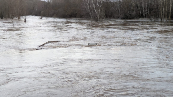 Diferencia de altura del nivel del Duero a su paso por Garray en las últimas 24 horas. SN