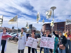 Varias imágenes que ha dejado la protesta de hoy en una galería cedida por la CESM en Soria.