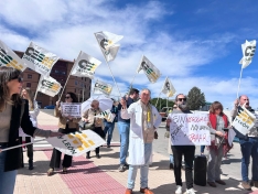 Varias imágenes que ha dejado la protesta de hoy en una galería cedida por la CESM en Soria.