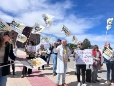Varias imágenes que ha dejado la protesta de hoy en una galería cedida por la CESM en Soria.