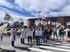 Varias imágenes que ha dejado la protesta de hoy en una galería cedida por la CESM en Soria.