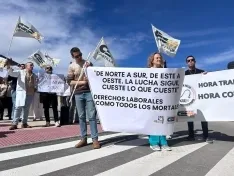 Varias imágenes que ha dejado la protesta de hoy en una galería cedida por la CESM en Soria.