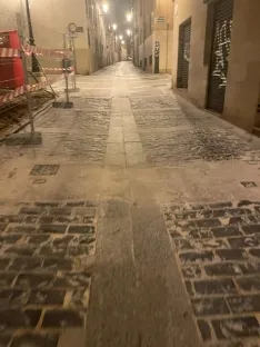 Estado de las calles Real y Zapatería en un paseo a primeras horas de la mañana. | SN